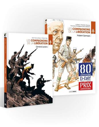 Couverture du livre « Les compagnons de la Libération : Général Leclerc et Hubert Germain » de Jean-Yves Le Naour et Alain Mounier et Frederic Blier aux éditions Bamboo