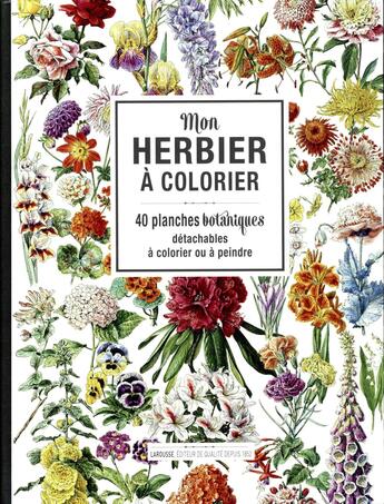 Couverture du livre « Mon herbier à colorier » de  aux éditions Larousse