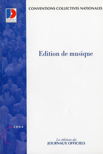 Couverture du livre « Edition de musique n 3181 2004 » de  aux éditions Direction Des Journaux Officiels