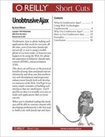 Couverture du livre « Unobtrusive Ajax » de Jessy Skinner aux éditions O Reilly