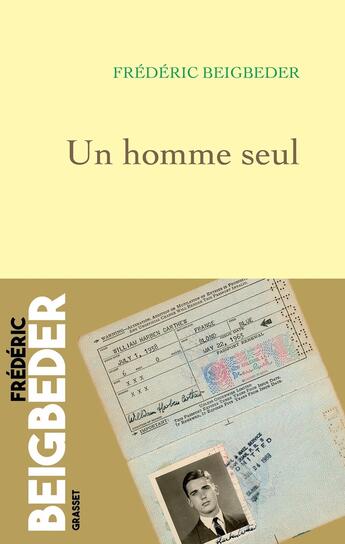 Couverture du livre « Un homme seul » de Frederic Beigbeder aux éditions Grasset