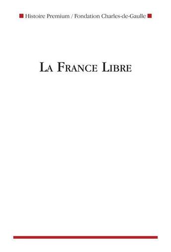 Couverture du livre « La France Libre » de  aux éditions Nouveau Monde