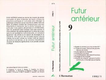 Couverture du livre « Futur anterieur 9 - vol09 » de  aux éditions L'harmattan