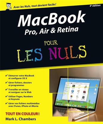 Couverture du livre « Macbook pour les nuls (4e édition) » de Mark L. Chambers aux éditions First Interactive