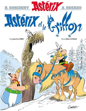 Couverture du livre « Astérix t.39 : Astérix et le griffon » de Jean-Yves Ferri et Didier Conrad aux éditions Albert Rene