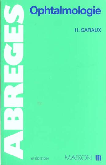 Couverture du livre « Ophtalmologie » de Saraux aux éditions Elsevier-masson