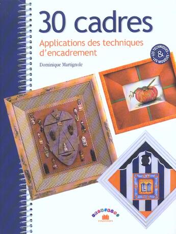 Couverture du livre « 30 cadres ; applications des techniques d'encadrement » de Dominique Martignole aux éditions Massin
