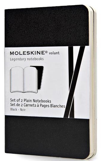 Couverture du livre « Carnet volant set de 2 poche page blanche noir » de Moleskine aux éditions Moleskine Papet