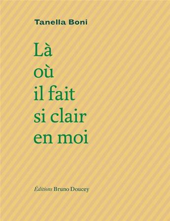 Couverture du livre « Là où il fait si clair en moi » de Tanella S. Boni aux éditions Bruno Doucey