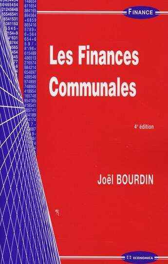 Couverture du livre « Les finances communales » de Bourdin/Joel aux éditions Economica