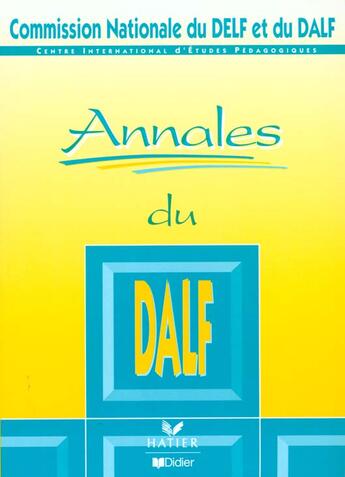 Couverture du livre « Annales Du Dalf Livre » de Ciep Sevres aux éditions Didier