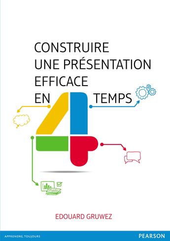 Couverture du livre « Construire une présentation efficace en quatre temps » de Edouard Gruwez aux éditions Pearson