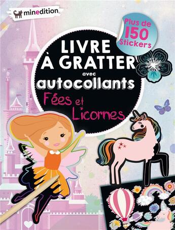 Couverture du livre « Mon livre d'autocollants a gratter - fees & licornes » de Duddek Maike aux éditions Mineditions