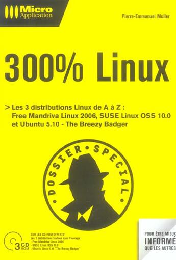 Couverture du livre « 300% Linux » de Pierre-Emmanuel Muller aux éditions Micro Application
