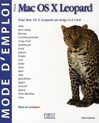 Couverture du livre « Mode d'emploi Mac OS X Leopard » de Steve Johnson aux éditions First Interactive