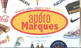 Couverture du livre « Apéro marques » de Gregoire Peuvion aux éditions Larousse