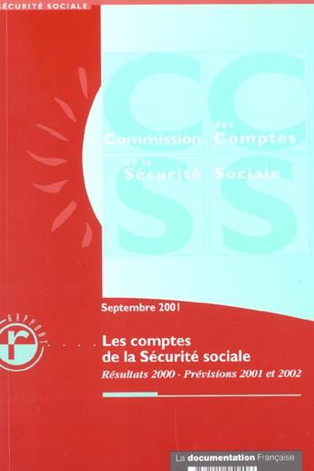 Couverture du livre « Les comptes de la securite sociale » de  aux éditions Comite D'histoire De La Securite Sociale