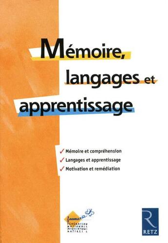 Couverture du livre « Mémoire, langages et apprentissage » de  aux éditions Retz