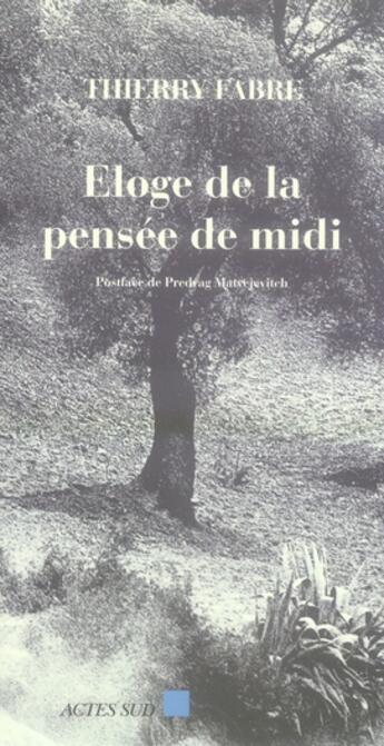 Couverture du livre « Éloge de la pensée de midi » de Fabre Thierry aux éditions Actes Sud