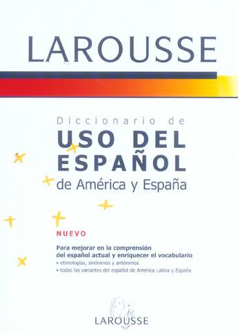 Couverture du livre « Diccionario De Uso Del Espanol De America Y Espana » de  aux éditions Larousse