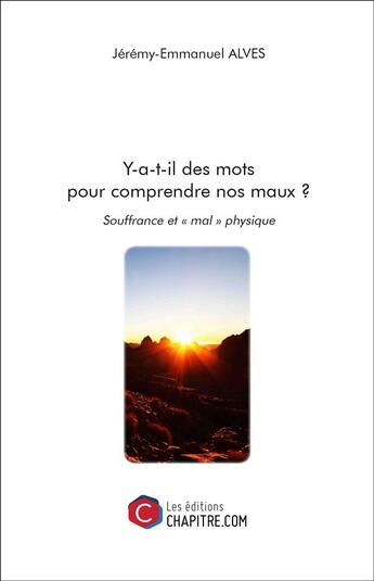 Couverture du livre « Y a-t-il des mots pour comprendre nos maux ? » de Jeremy-Emmanuel Alves aux éditions Chapitre.com