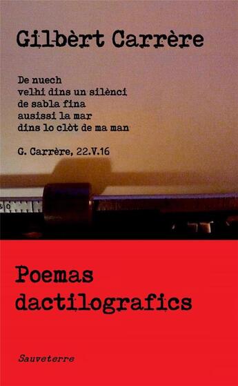 Couverture du livre « Poemas dactilografics » de Gilbert Carrere aux éditions Sauveterre