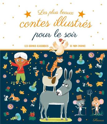 Couverture du livre « Les plus beaux contes illustrés ; pour le soir » de  aux éditions Fleurus