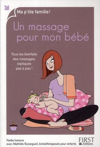 Couverture du livre « Un massage pour mon bébé » de Nadia Ivanova aux éditions First