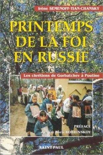 Couverture du livre « Printemps de la foi en Russie » de  aux éditions Saint Paul Editions