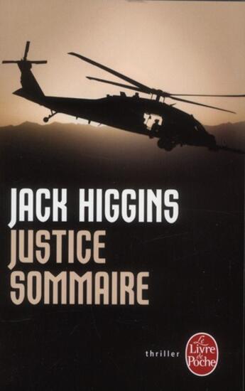 Couverture du livre « Justice sommaire » de Jack Higgins aux éditions Le Livre De Poche