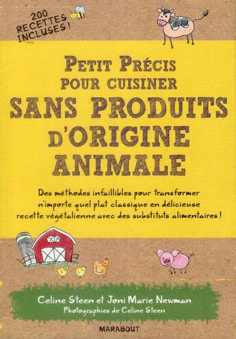 Couverture du livre « Petit précis pour cuisiner sans produits d'origine animale » de  aux éditions Marabout