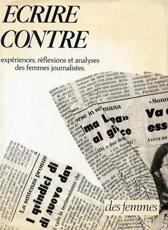 Couverture du livre « Écrire contre » de  aux éditions Des Femmes