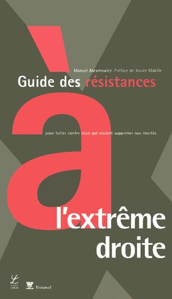 Couverture du livre « Guide de résistance à l'extrème droite » de Manuel Abramovicz aux éditions Espace Nord