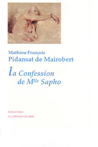 Couverture du livre « La confession de mademoiselle Sapho » de Pidansat aux éditions Paleo