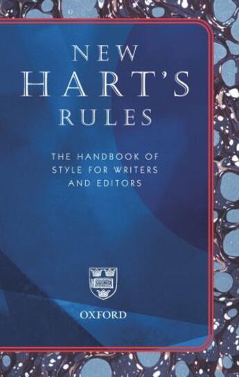 Couverture du livre « New Hart's Rules: The Handbook of Style for Writers and Editors » de R M Ritter aux éditions Oup Oxford