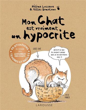Couverture du livre « Mon chat est vraiment un hypocrite » de Helene Lasserre et Gilles Bonotaux aux éditions Larousse
