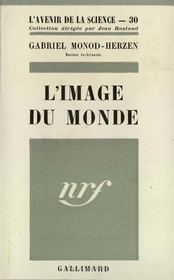 Couverture du livre « L'image du monde » de Monod-Herzen Gabriel aux éditions Gallimard