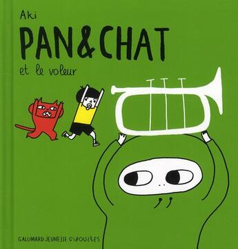 Couverture du livre « Pan & chat et le voleur » de Aki aux éditions Gallimard-jeunesse