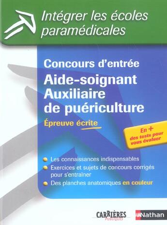 Couverture du livre « Concours entree as/ap ecrit 14 (édition 2005) » de Godrie/Ragot/Simonin aux éditions Nathan