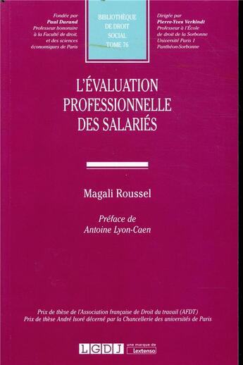 Couverture du livre « L'évaluation professionnelle des salariés » de Magali Roussel aux éditions Lgdj