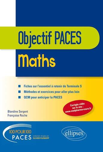 Couverture du livre « Maths - tle s - objectif paces » de Sergent/Roche aux éditions Ellipses