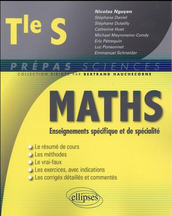 Couverture du livre « Mathematiques terminale s enseignements specifique et de specialite » de Nguyen aux éditions Ellipses Marketing