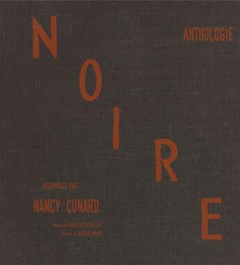 Couverture du livre « Anthologie noire » de Nancy Cunard aux éditions Editions Du Sandre