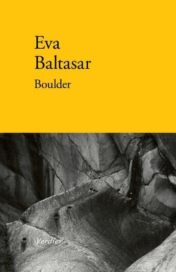 Couverture du livre « Boulder » de Eva Baltasar aux éditions Verdier