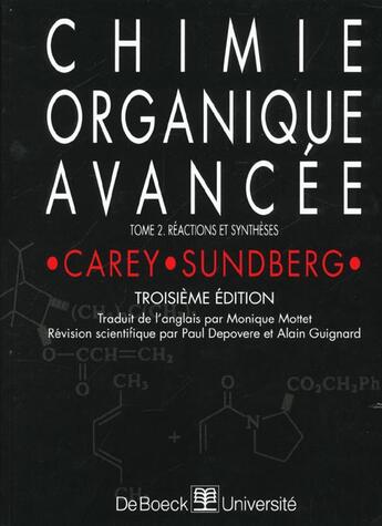 Couverture du livre « Chimie organique avancee volume 2 » de Carey aux éditions De Boeck Superieur