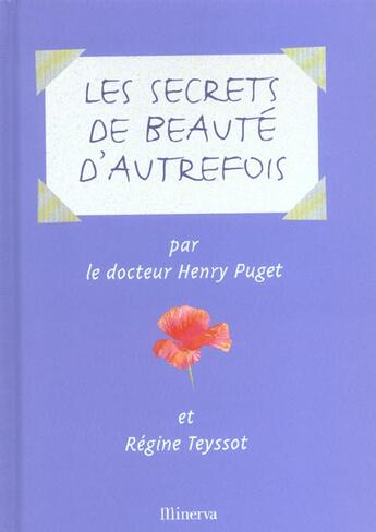 Couverture du livre « Secrets De Beaute D'Autrefois (Les) » de Puget (Dr)/Teyssot/C aux éditions La Martiniere