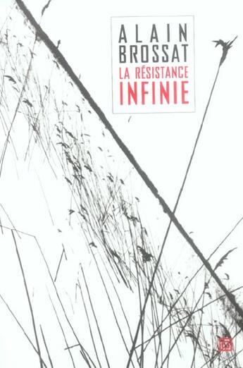 Couverture du livre « Resistance infinie (la) » de Alain Brossat aux éditions Leo Scheer