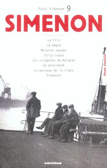 Couverture du livre « Tout simenon - tome 9 centenaire - vol09 » de Georges Simenon aux éditions Omnibus