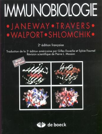 Couverture du livre « Immunobiologie + cd-rom » de Janeway... aux éditions De Boeck