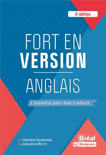 Couverture du livre « Fort en version anglais - 5e edition » de Goodenday/Morin aux éditions Breal